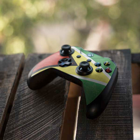Guyana Flag Distressed Xbox One X Controller Skin